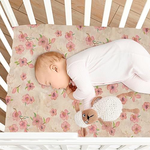 Miniatura 7 de Watercolor Flowers Crib Sheets - Stretchy Fitted Crib Sheets for Boys Girls, Unisex Cozy Baby Crib Sheet 28 x 52 x 9 Inches