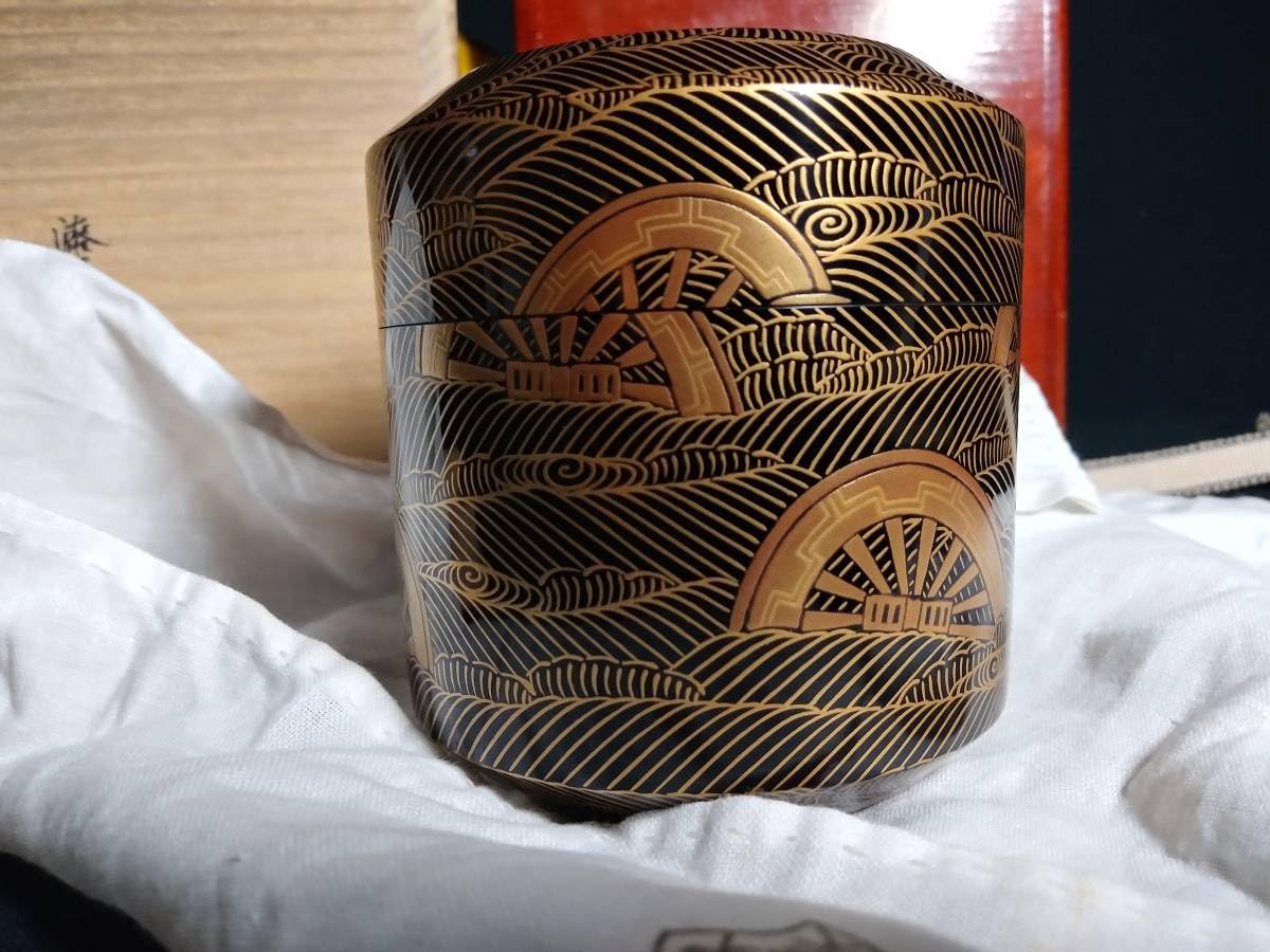 【中古品】茶道具　春野蒔絵大棗 茶道具 春の野蒔絵大棗（了々斎好写 宗景作） : 茶道具春日園ヤフー店