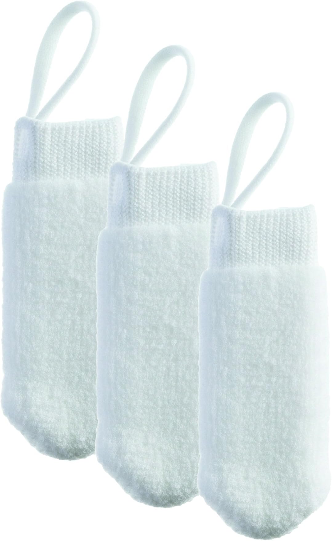 Petosan Microfiber Fingerbrush, 3 Pack, Battery Powered, White, for Dogs