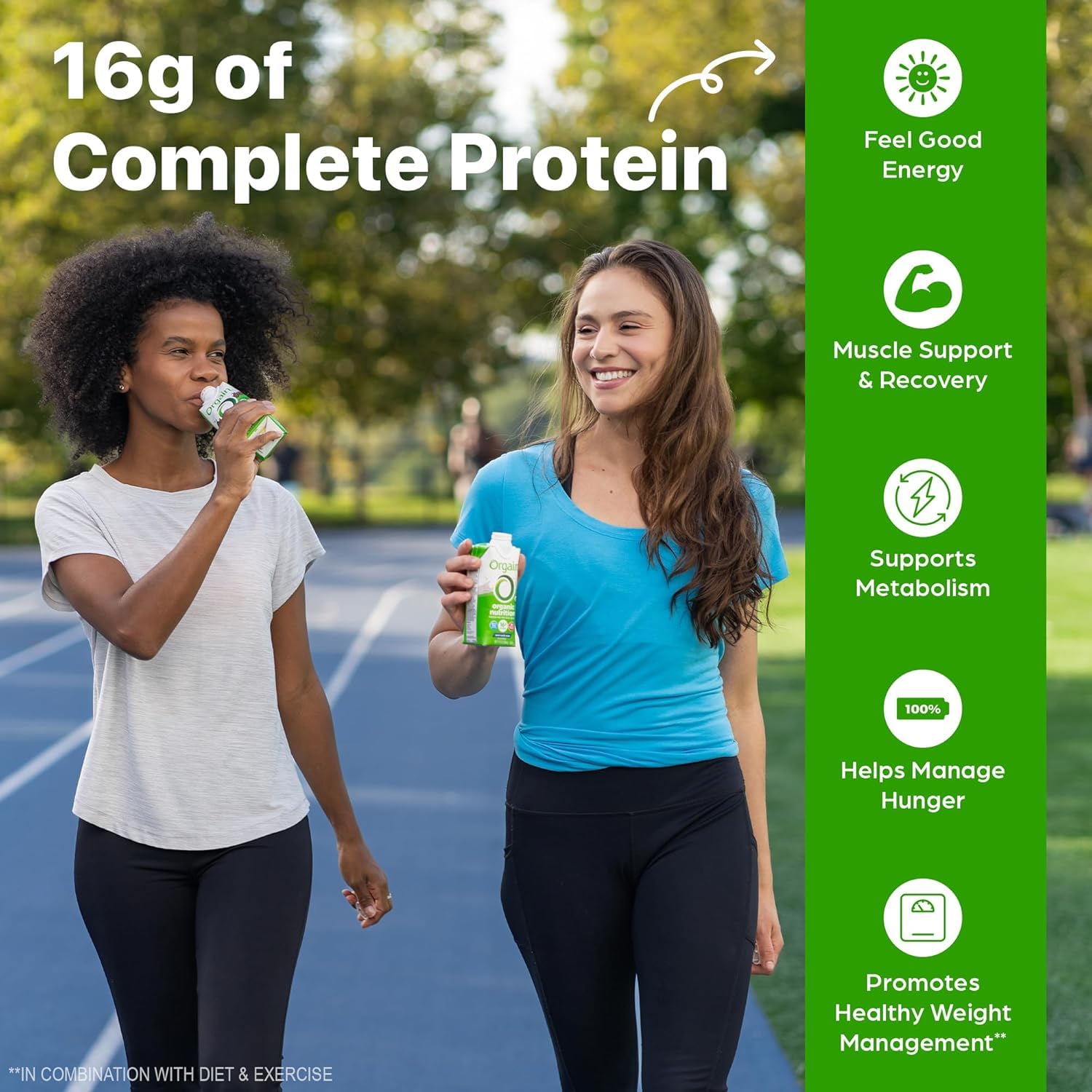 Orgain Creamy Chocolate Fudge, 11 Oz Container, 4 Count + Orgain Organic Nutrition Shake, Sweet Vanilla Bean, 11 Oz, 4 Count