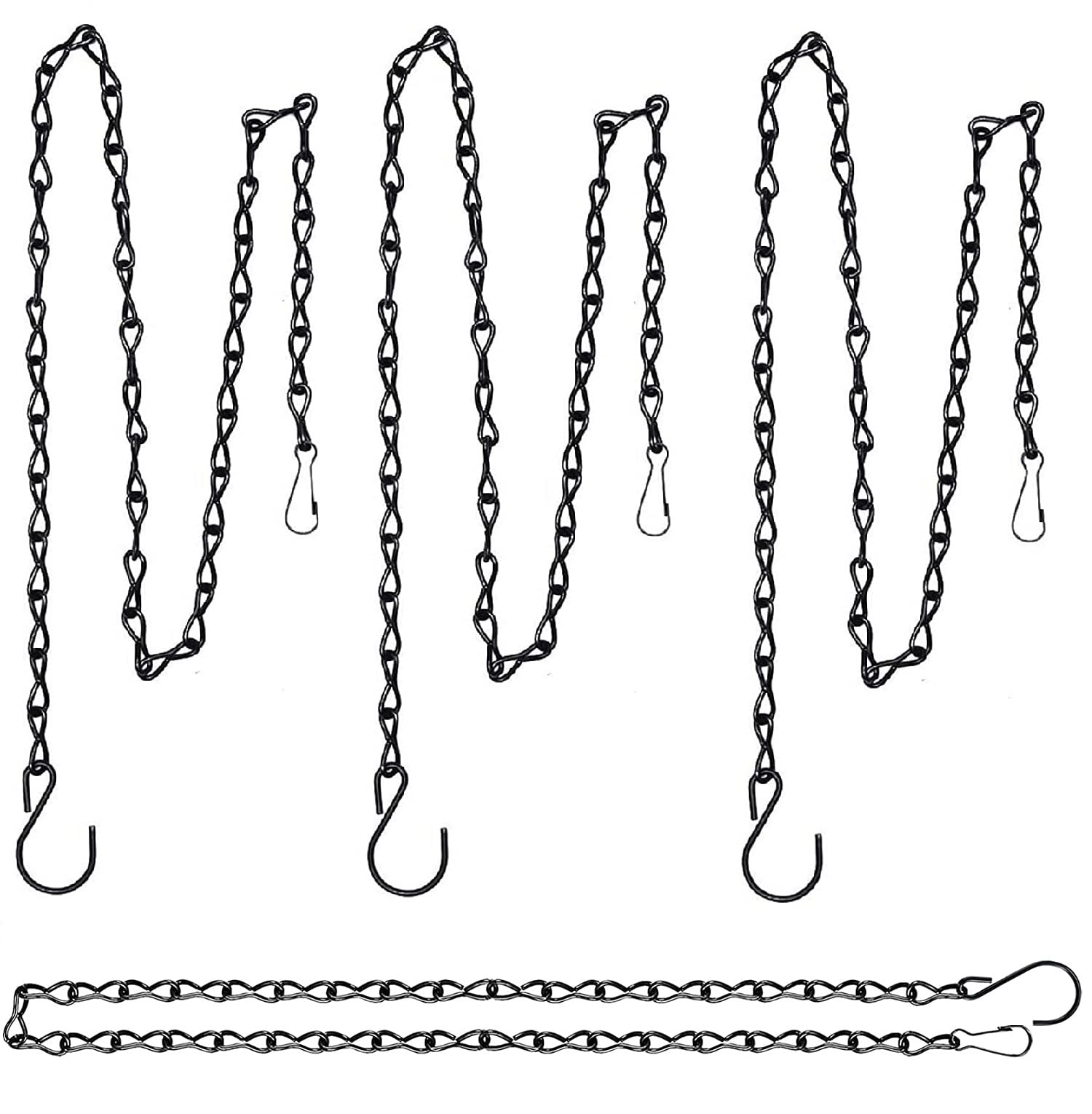 XDW-GIFTS Hanging Chain For Bird Feeders, Planters, Fixtures, Lanterns, Suet Baskets, Wind Chimes,Outdoor/Indoor Use 4 Pieces 25 Inch Hanging Chain - View #10