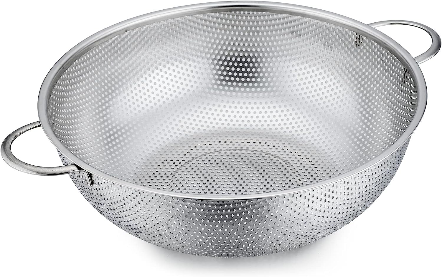 FEELING MALL Micro Perforated Stainless Steel Colander Strainer Drainer Heavy Duty Handles Dishwasher Safe Kitchen Strainer for Washing Rice Pasta Small Grains Vegetables Fruits (23 CM (1 PCS)) (B0C786LTHN) Amazon Price History, Amazon Price Tracker