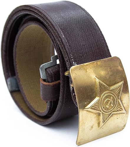 Cinturón militar vintage para hombre, 2 Guerra Mundial y Soviética, cinturón de campo ruso en lona verde