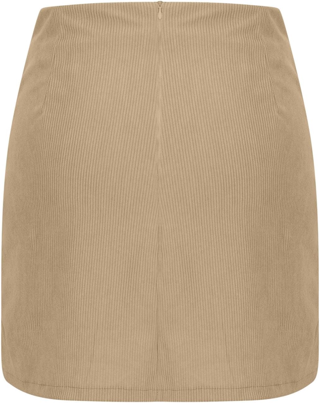 Womens Corduroy Mini Skirt High Waisted Basic Casual Trendy Split Going Out Skort Spring Fall Solid Color Skirts