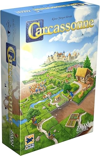 Asmodee Carcassonne Board Game - Classic Tile-Laying Strategy Game, Family