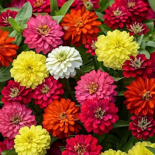 Miniatura 7 de Más de 1000 semillas de zinnia de mezcla loca para plantar, tolerantes al calor y la sequía, semillas de Zinnia Elegans Lilliput, mezcla de flores