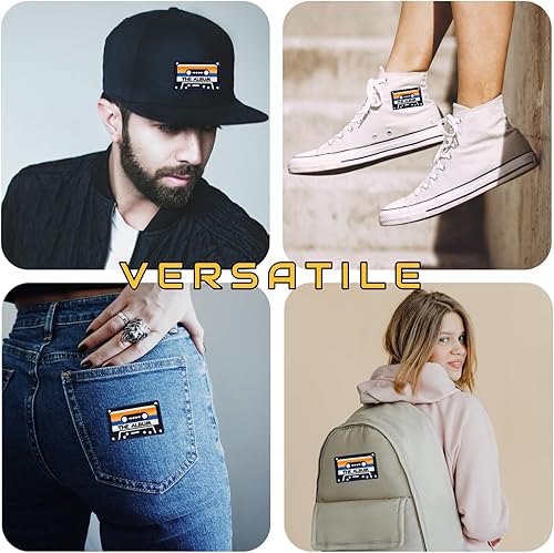 Miniatura 4 de Parches para planchar con música para ropa, parche de cinta vintage bordada, apliques de tela bordada, cinta mixtape retro de casete DIY parches