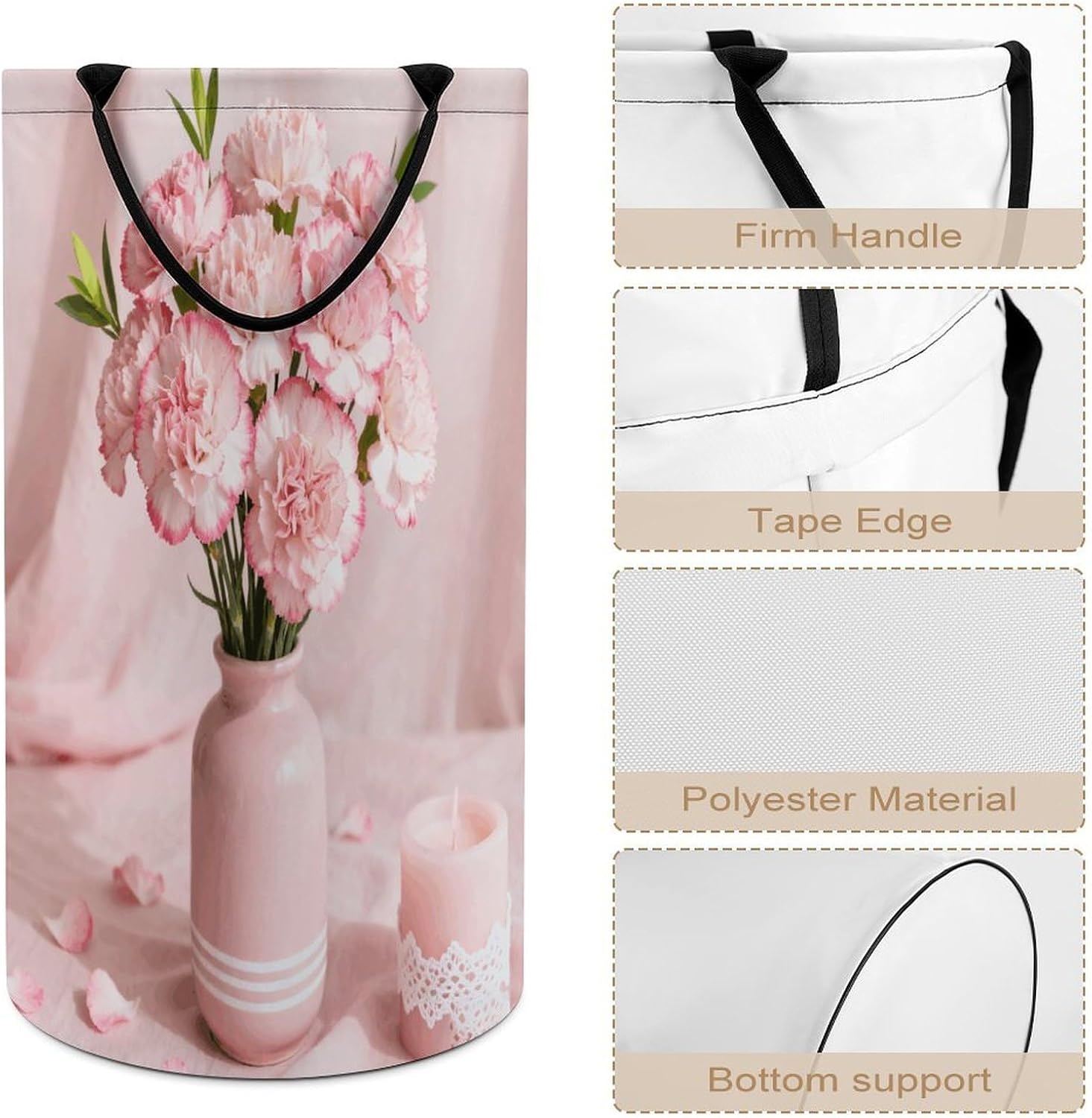 Dirty Clothes Basket Extra Large 110l Open Top Laundry Hamper With Portable Carry Handles, Foldable Waterproof Clothes Basket Spacious Laundry Bag For Bedroom Bathroom Laundry Room Dorm