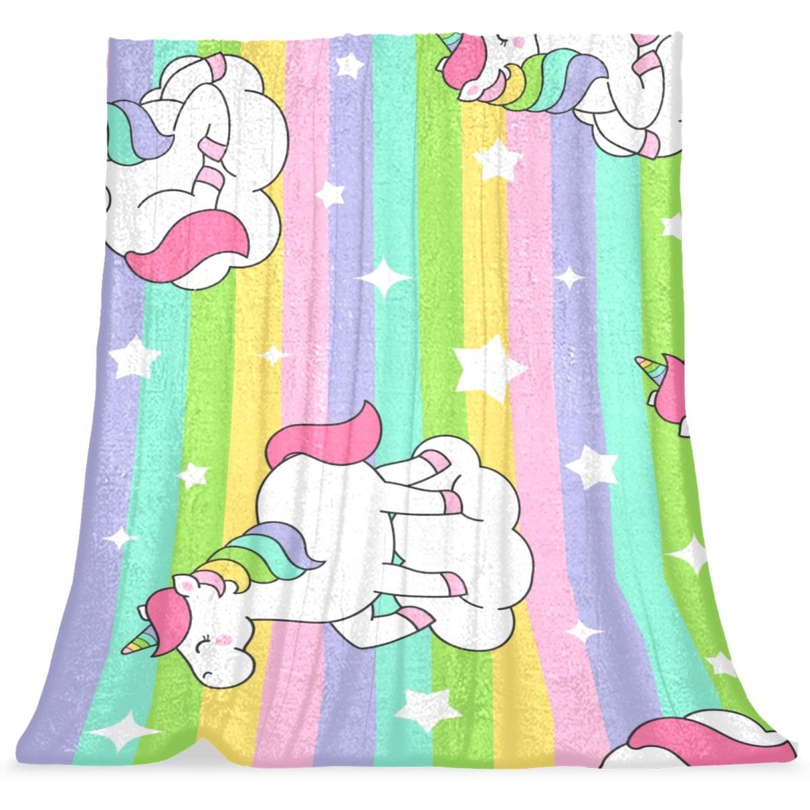 Couverture de lit licorne premium au toucher moelleux unique