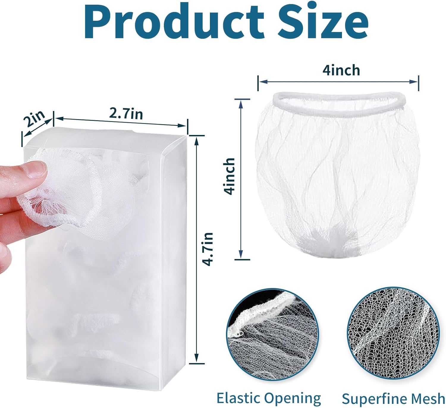 200 PCS Kitchen Disposable Mesh Sink Strainer Bags, Anti-Clogging Drain Filters for Collecting Food Waste & Garbage, Fits Most Kitchen Sink Strainers with PP Storage Box