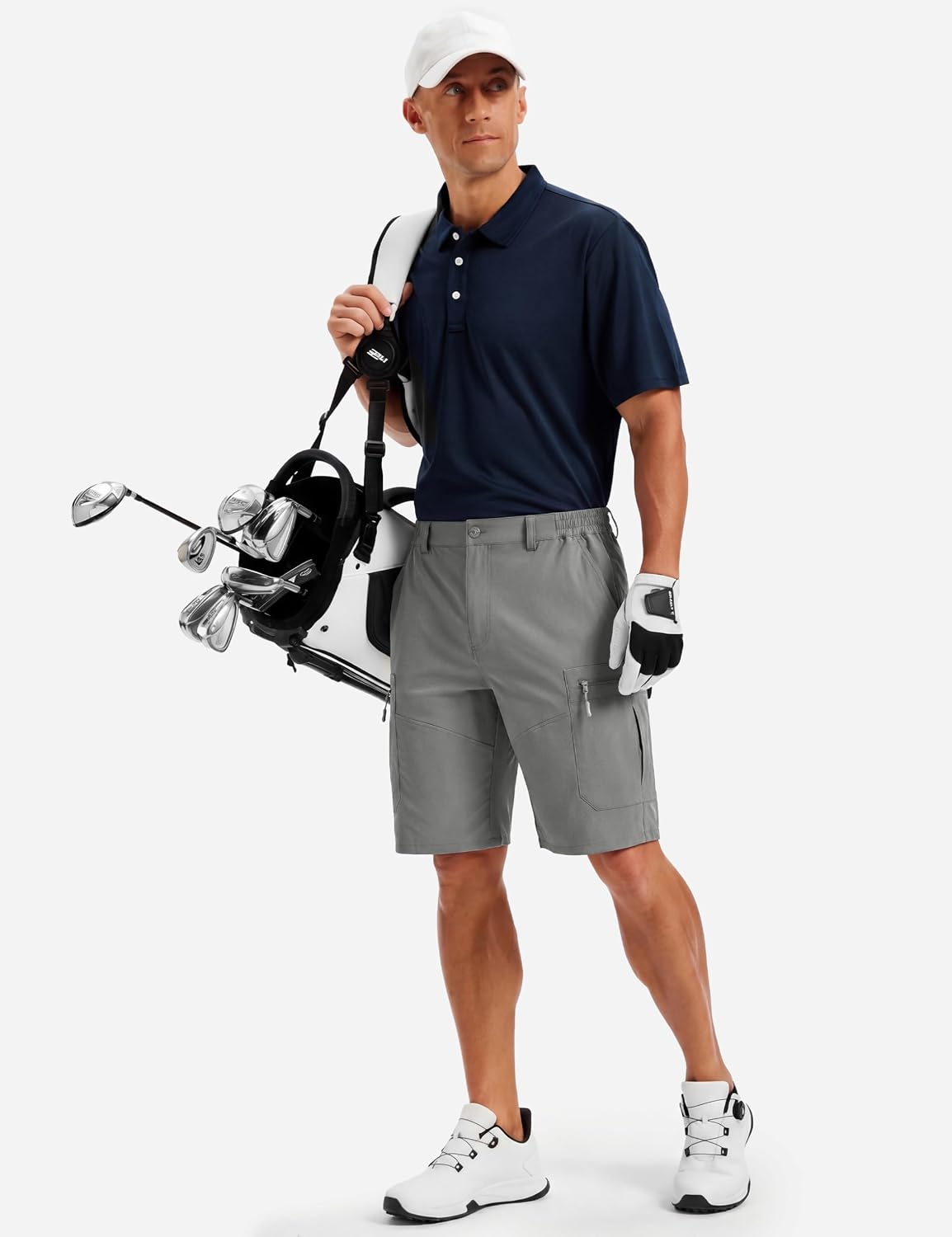 TACVASEN Men's Hiking Cargo Shorts 9" Quick Dry Lightweight Water Resistant Shorts Casual Golf Work with 5 Pockets