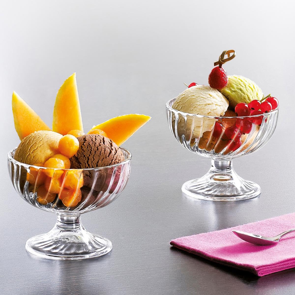 Arcoroc caja 6 copas helado vidrio 38CL, Transparente (ARC 43121)