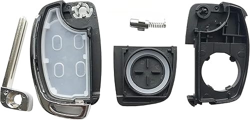 Miniatura 6 de vurbemes Funda de repuesto para llave de Hyundai Sonata Santa fe Sport con tapa abatible, 4 botones