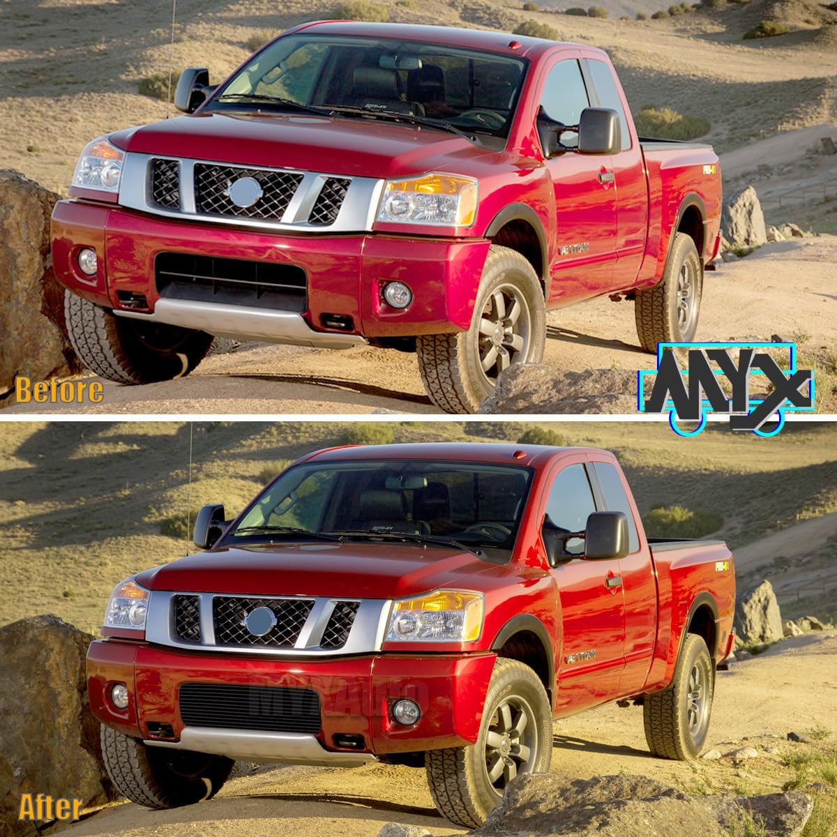 Black Lower Bumper Grill Grille Fits 2004-2015 Nissan Titan/04-07 Armada Billet Front Grille Insert