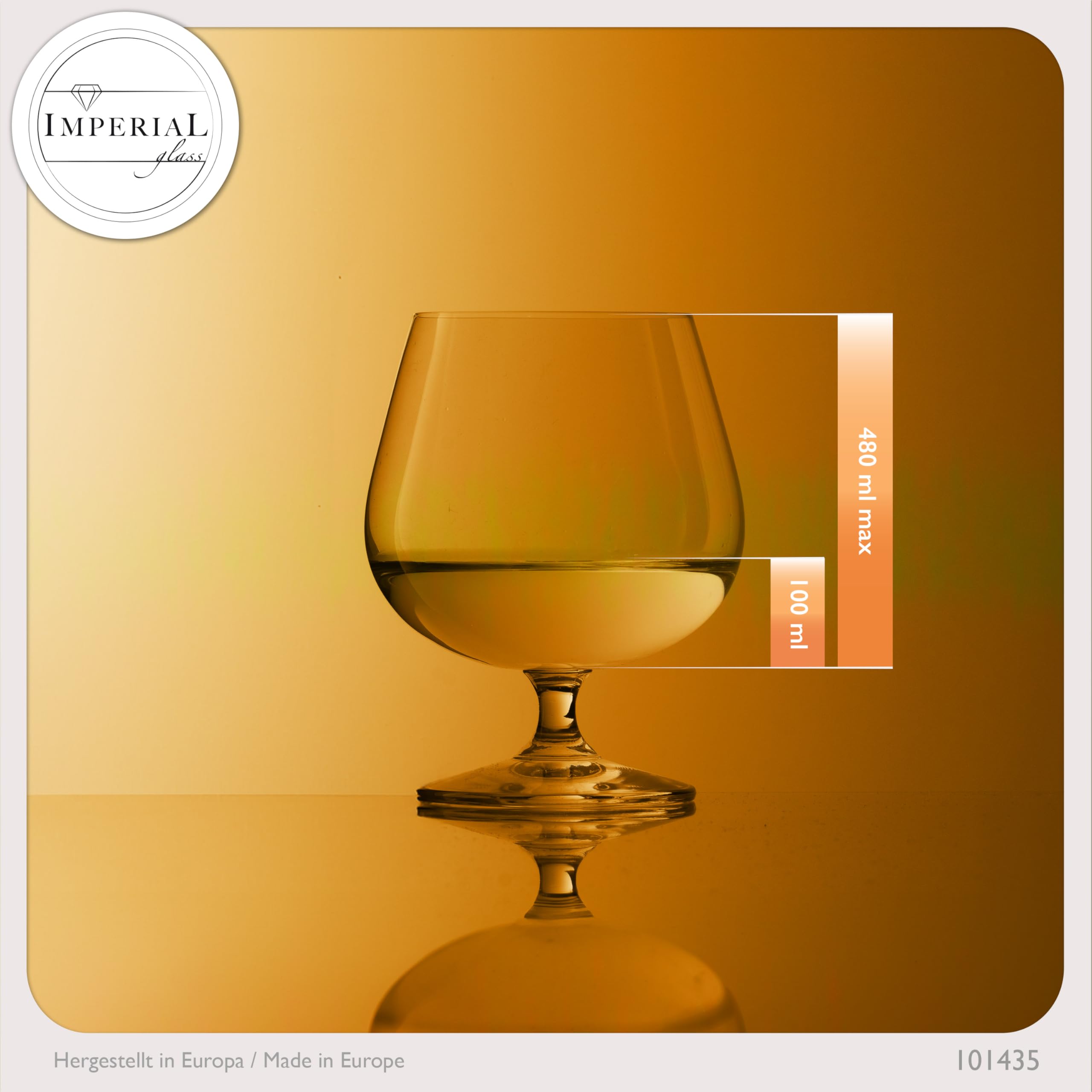 IMPERIAL - Set di 6 bicchieri da cognac in vetro cognac da 480 ml