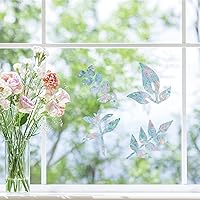 Vista 80 de GORGECRAFT 16 calcomanías de alerta de vidrio para ventana de mariposa, anticolisión, animales, arcoíris, para pájaros, pegatinas, película