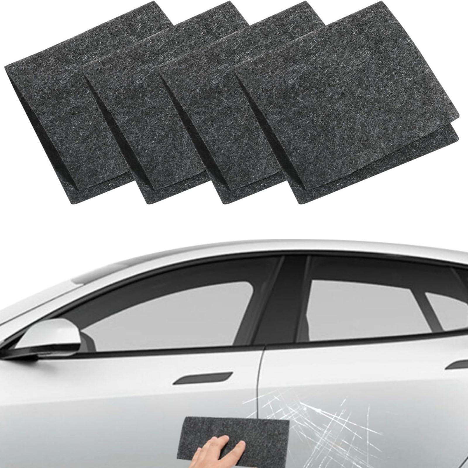 Kit 12 Chiffons Nano Sparkle - Pour Enlever Rayures Voiture - Compatible Toutes Couleurs De Carrosserie