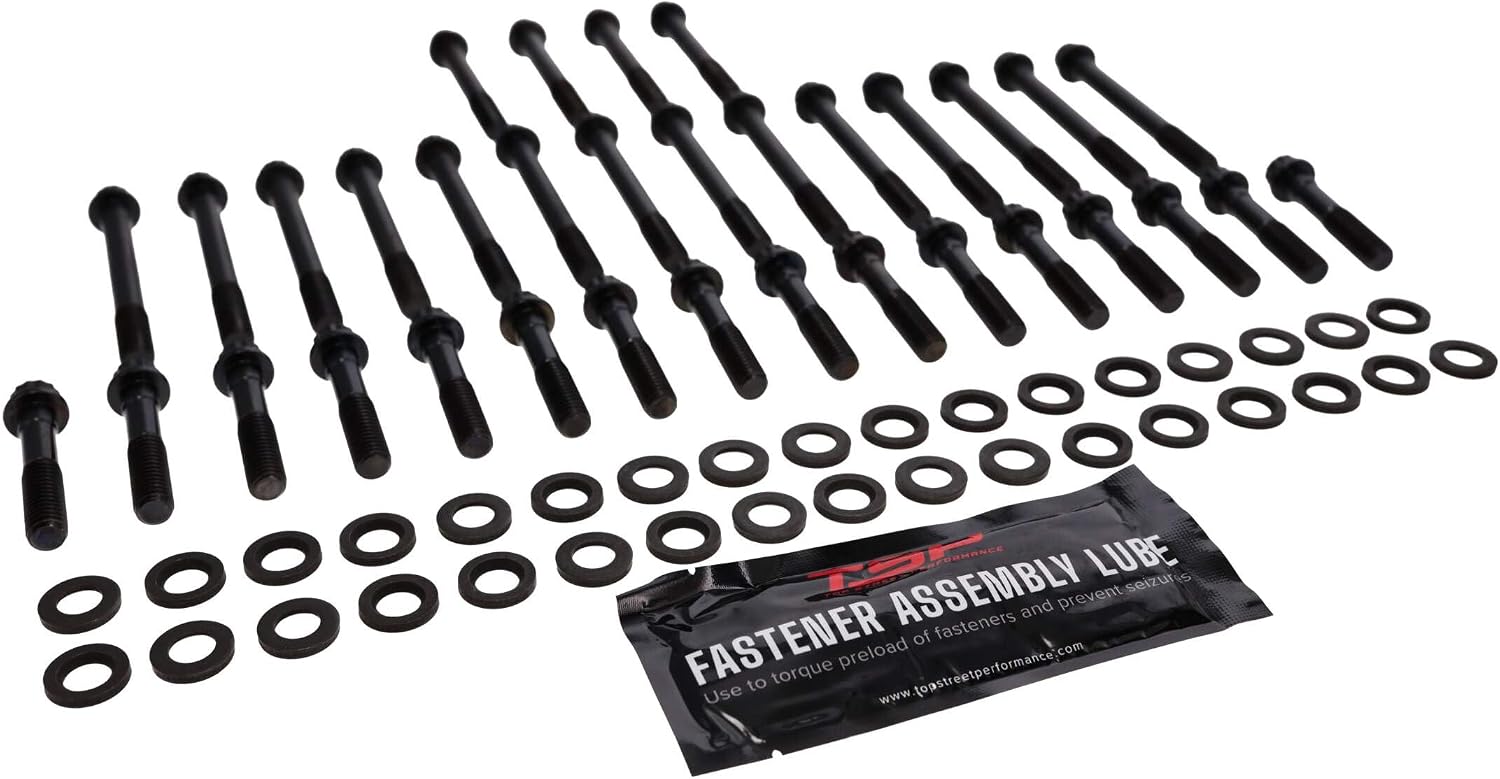Top Street Performance Pro Series 12 Rollover/18 Degree Brodix Cylinder Head 12-Point Bolt Kit for Chevy Small Block