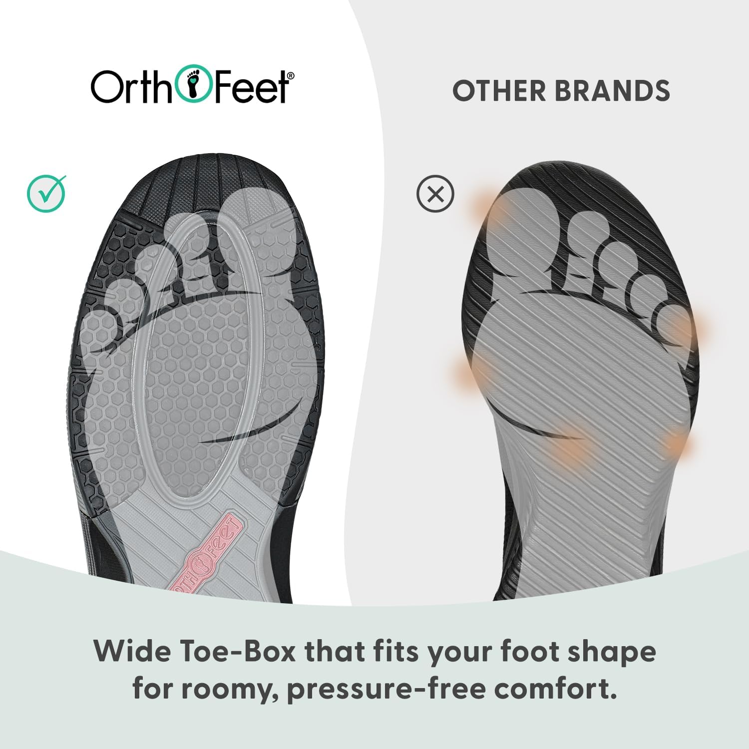 Orthofeet メンズ 整形外科用ブラウンレザー クリアウォーターサンダル, ブラック, 24