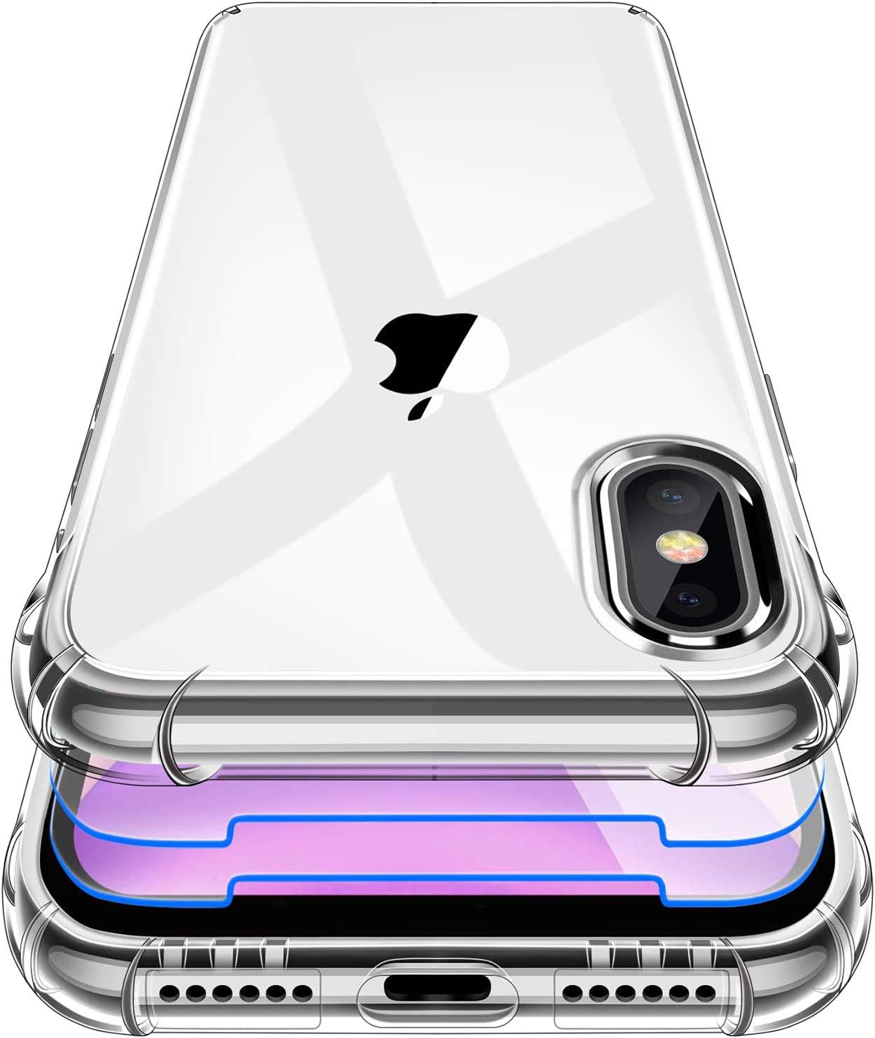 Garegce Phone Case for iPhone X, for iPhone Xs - Clear
