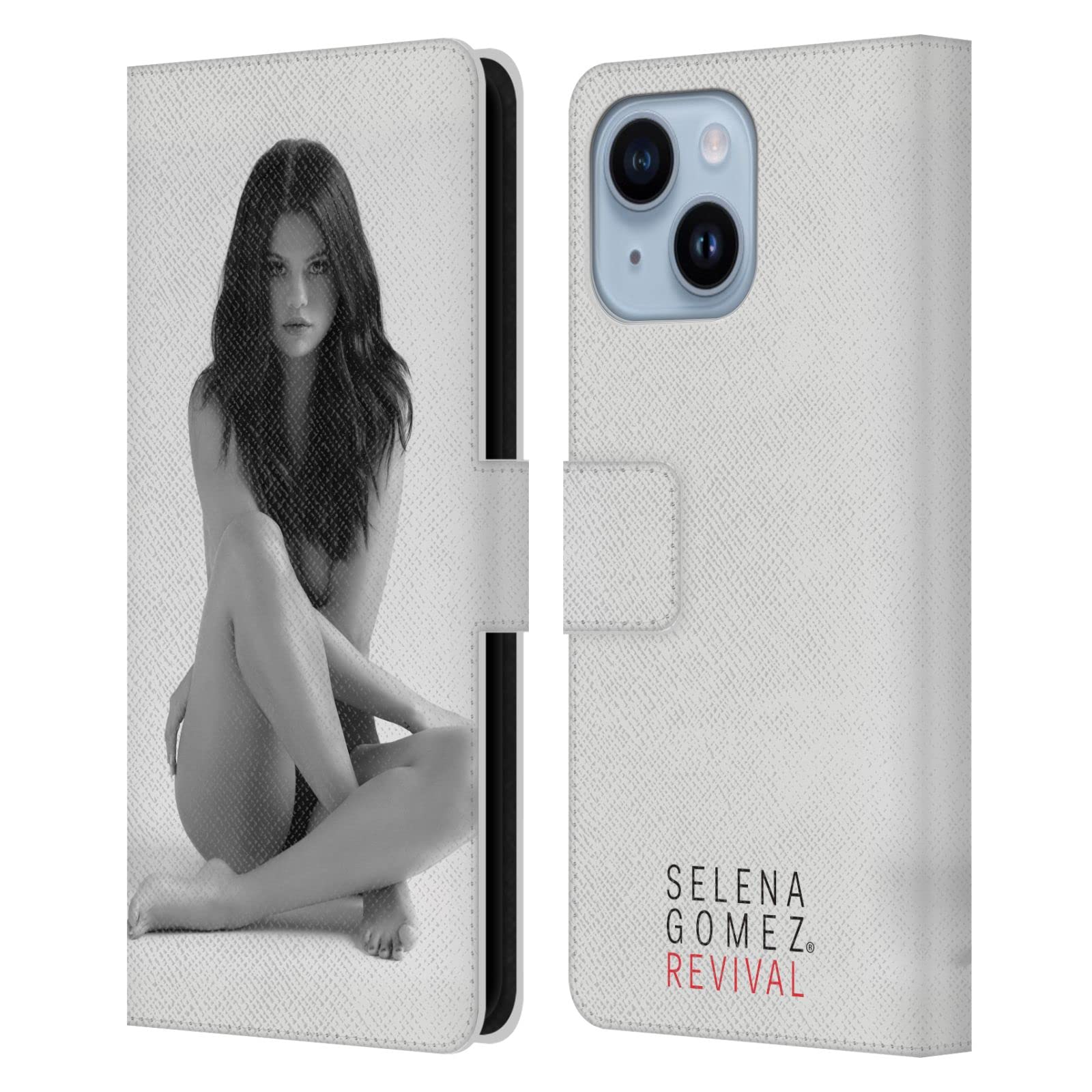 Protection cuir iPhone 14 Plus Selena Gomez Head Case Designs étui rabat - 7