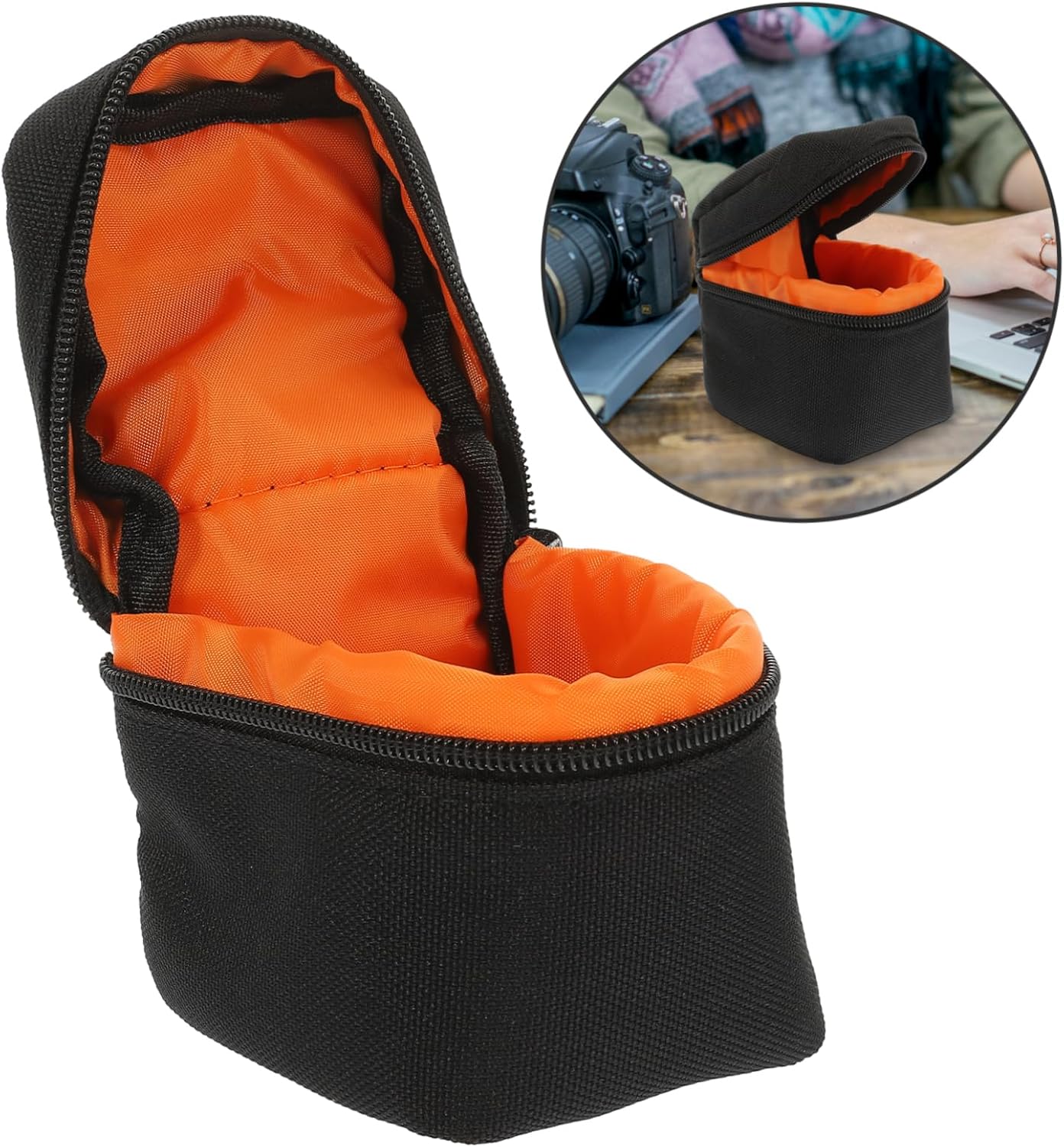 5pcs Camera Lens Bag Padded Shockproof Pouch for Travel Moisture Scratch Portable Storage for and Mirrorless Lenses