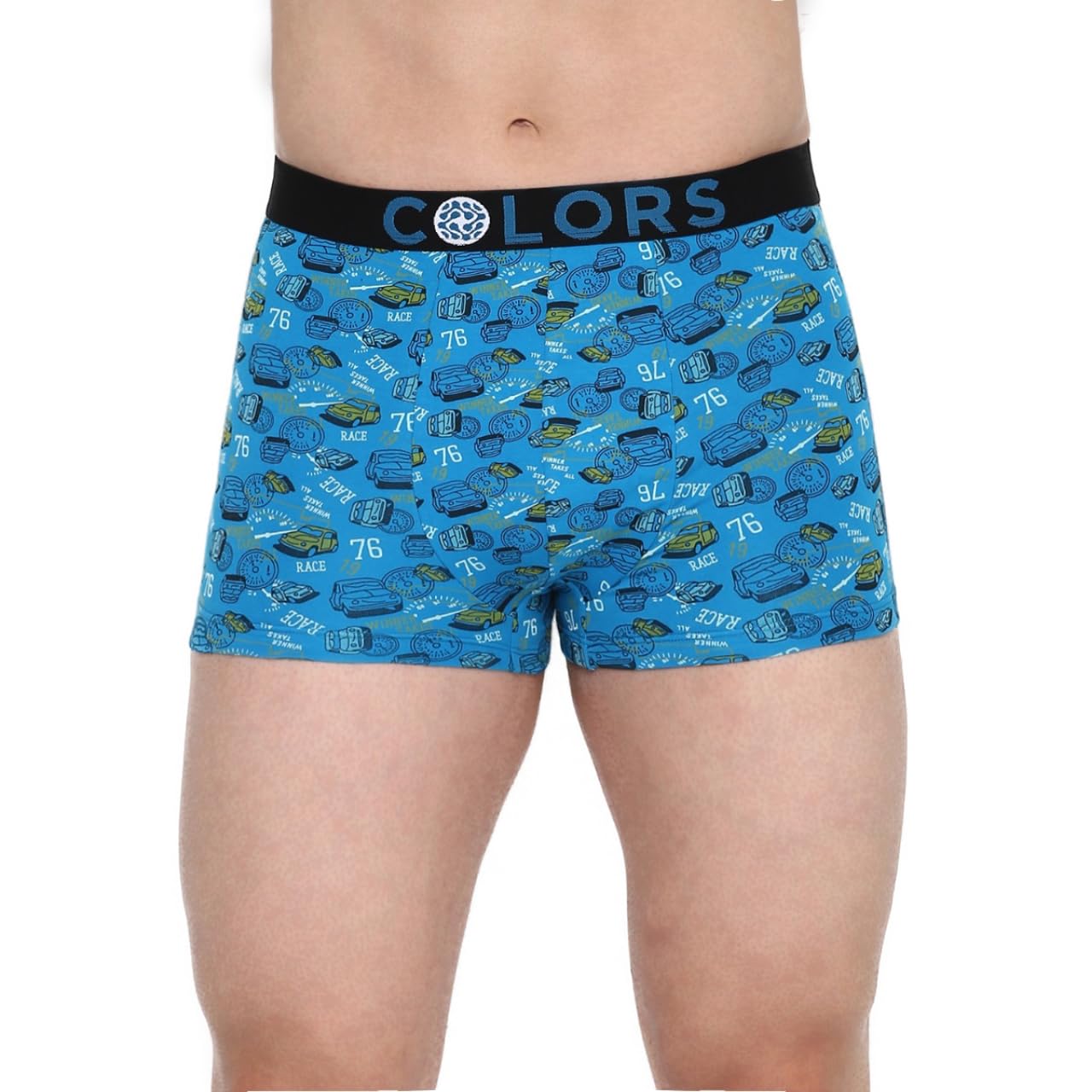 COLORS Rupa Frontline Men's Printed Mini Trunks | Soft-Touch Cotton Stretch | Snug Fit | Breathable Fabric | Pack of 1-90 Cm, Blue-picture-15