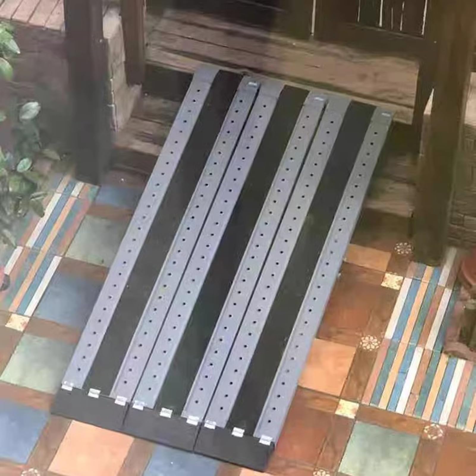 Rampa de umbral, rampa portátil Antideslizante para Silla de Ruedas, Placas de transición de rampa para Scooter de Movilidad para Bicicletas, Pesa 330 Libras (Color: 1 m, tamaño: 1 Unidad)