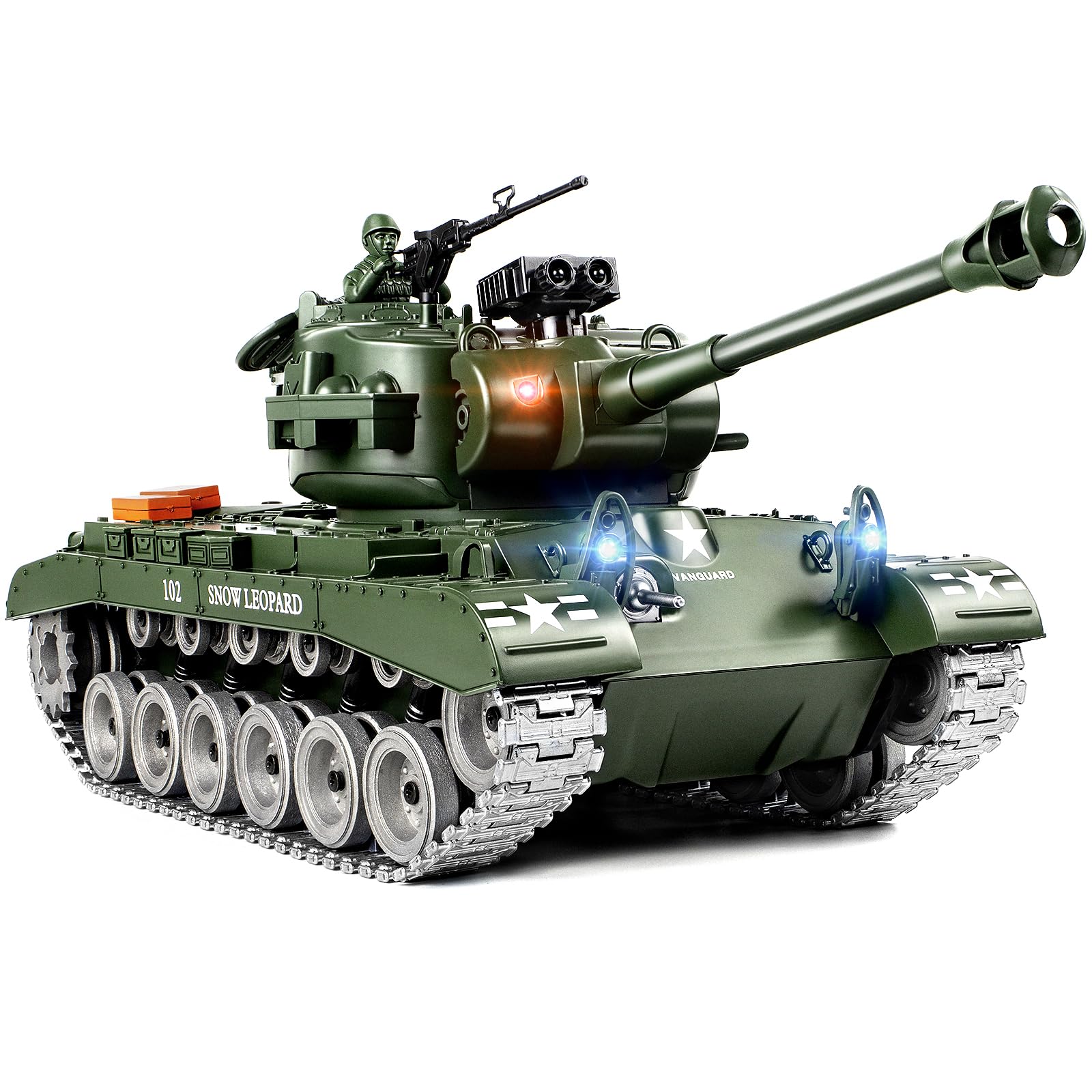 Amazon.com: Supdex 1:18 RC Tank that Shoot BBS, 2.4G Metal US M26