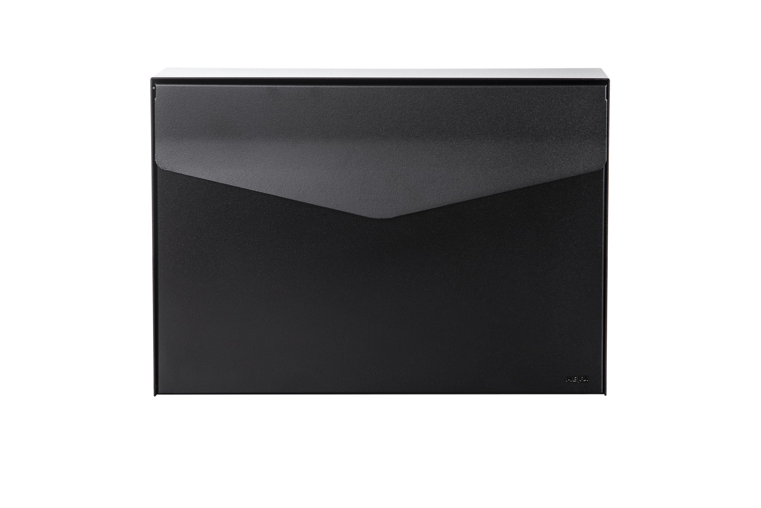 MEFA by Renz Letter 110 (kolor głęboka czerń – RAL 9005, skrzynka pocztowa z zamkiem bezpieczeństwa, designerska skrzynka na listy, wymiary 86 x 354 x 249 mm) 110110M, czarna