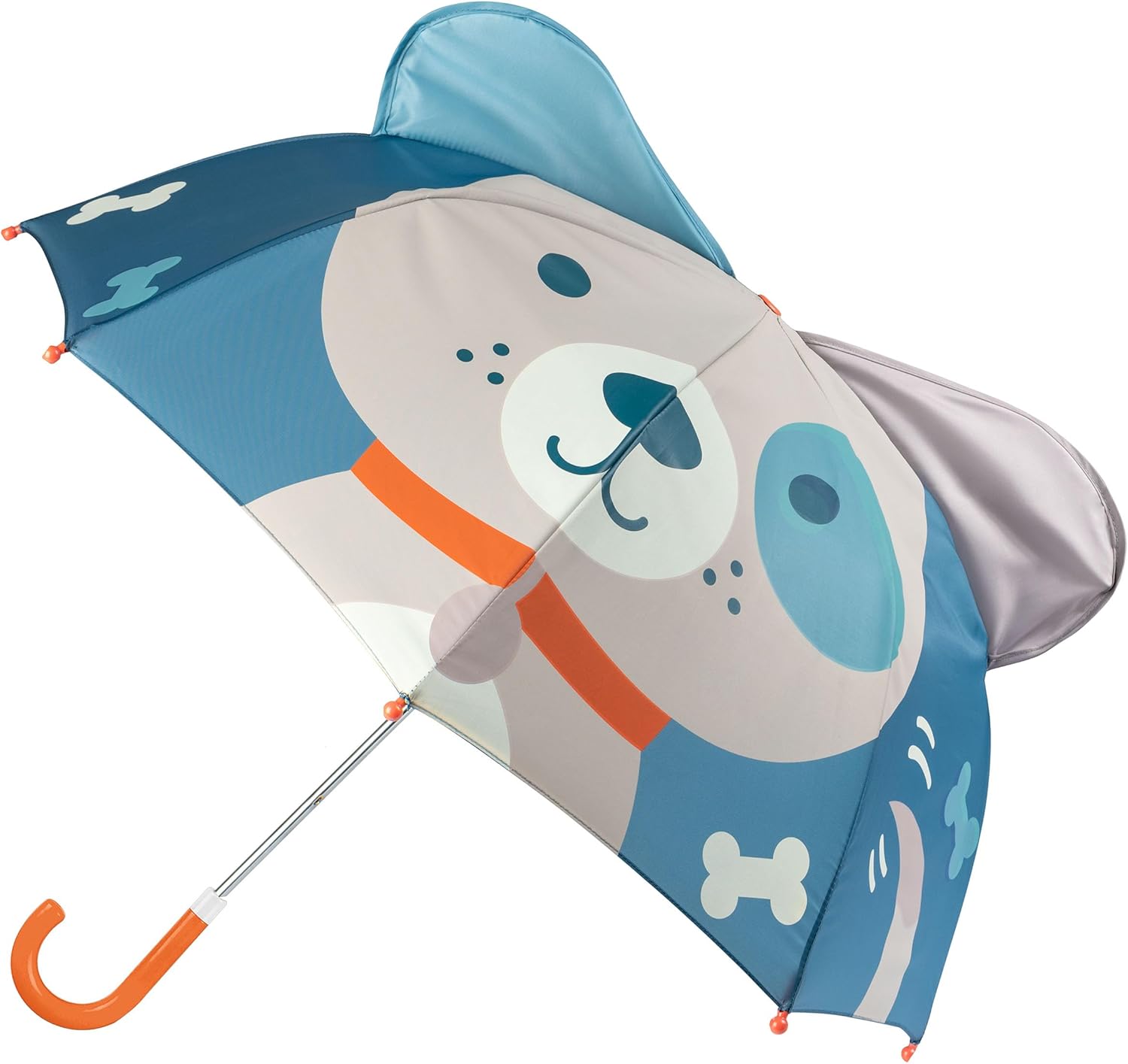 Stephen Joseph Kids' Pop Up Umbrella, Pinch Free Open Umbrellas for Rain with Handle, Children's Umbrella, Puppy