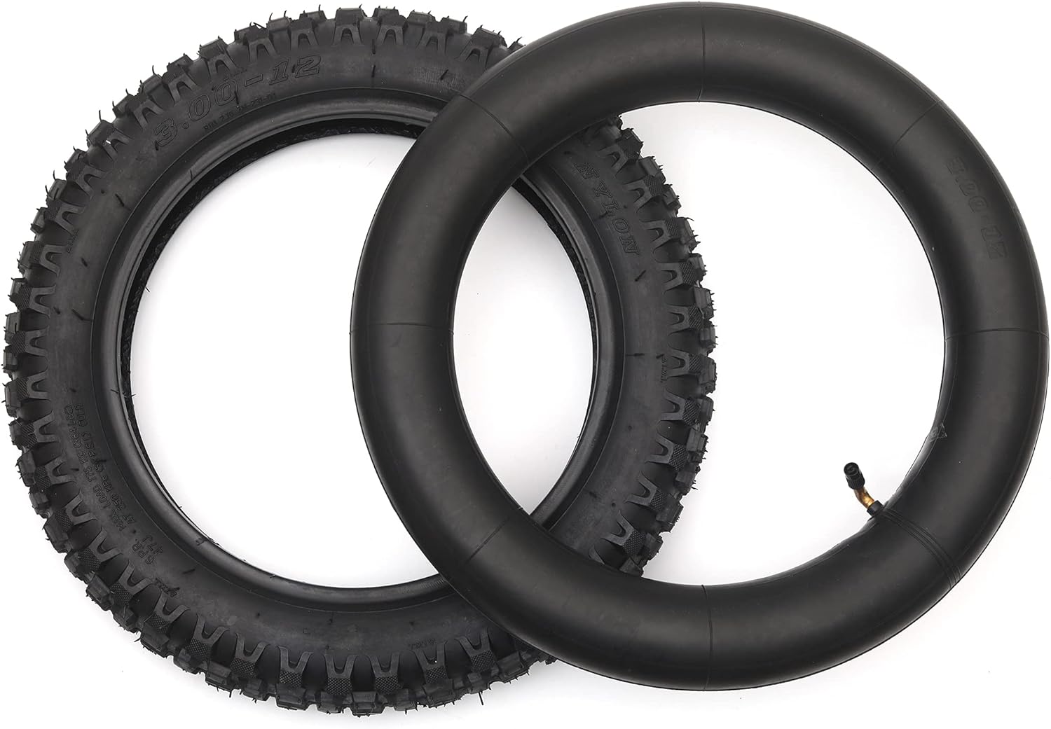 (1 Set) 3.00-12 Dirt Bike Tire and Inner Tube Set – Universal Replacement 80/200-12 Knobby Motocross Bike Tire and Tube for Honda CRF70F/XR70, Yamaha TTR 90, and More – With Vulcanized TR87 Valve Stem (1 Set) 3.00-12 Dirt Bike Tire and Inner Tube Set – Universal Replacement 80/200-12 Knobby Motocross Bike Tire and Tube for Honda CRF70F/XR70, Yamaha TTR 90, and More – With Vulcanized TR87 Valve Stem