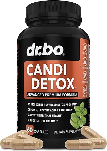 Candida Cleanse Detox para mujeres y hombres – Kit de pastillas de apoyo de desintoxicación Candi, anti crecimiento excesivo de equilibrio