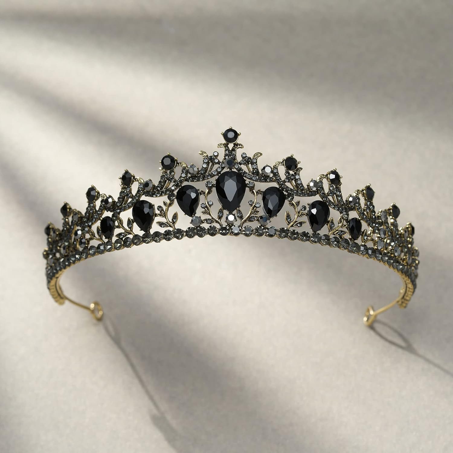 Miniatura 5 de SWEETV Corona de tiara para mujer, tiara de boda para novia, corona de princesa, fiesta de cumpleaños, graduación, celebración, accesorios para el