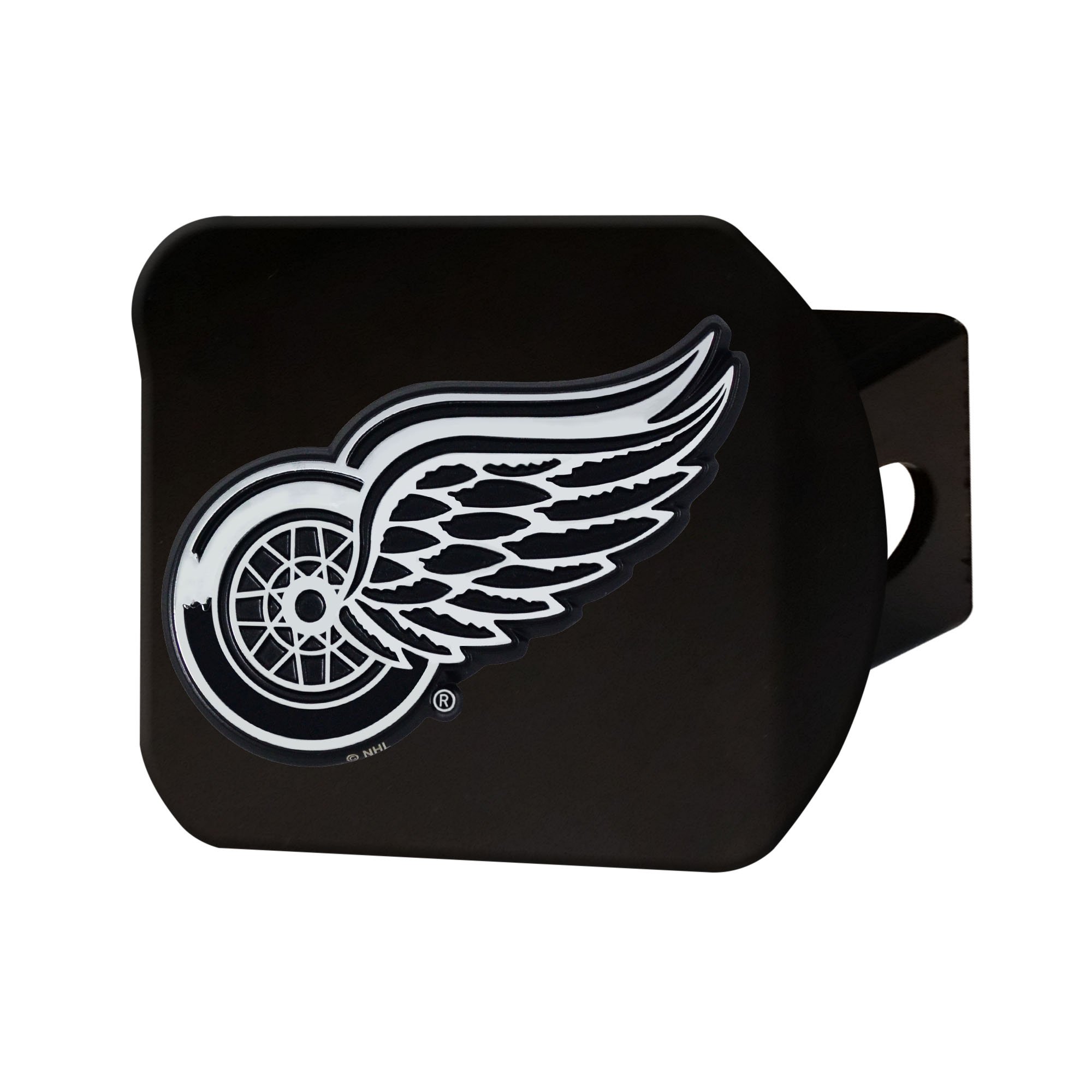 FANMATS 20994 Detroit Red Wings Black Metal Hitch Cover with Metal Chrome 3D Emblem