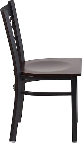 Miniatura 39 de Flash Furniture HERCULES Series - Juego de 2 sillas de restaurante de metal con respaldo en X, asiento de vinilo color burdeos Asiento de vinilo