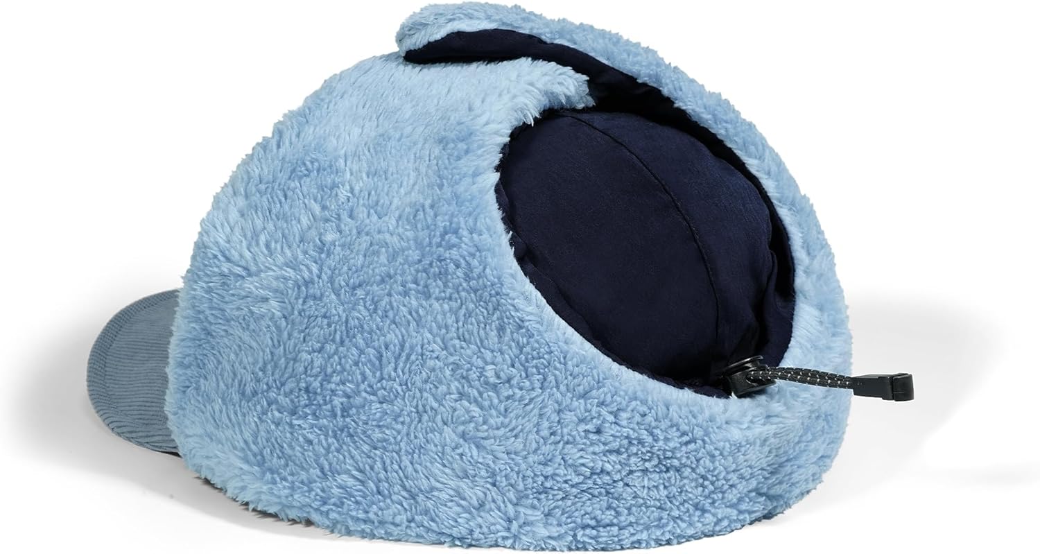 CLAPE Winter Baseball Cap with Ear Flaps, Water-Repellent Short Brim Plaid Fleece Lined Winter Hat for Cold Weather - Image 8