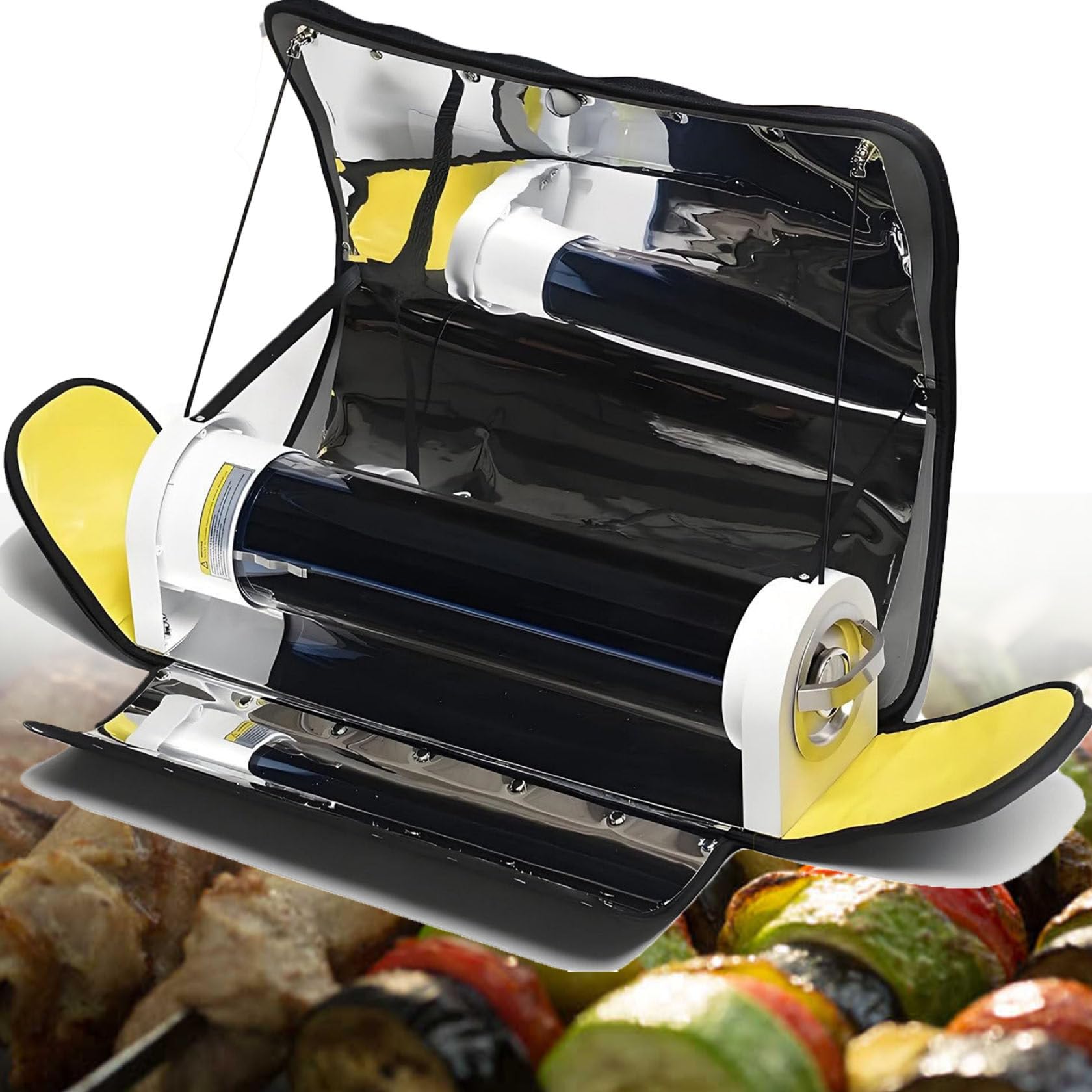 Gril de camping solaire portable qui cuisine vos repas chauds en 20 minutes