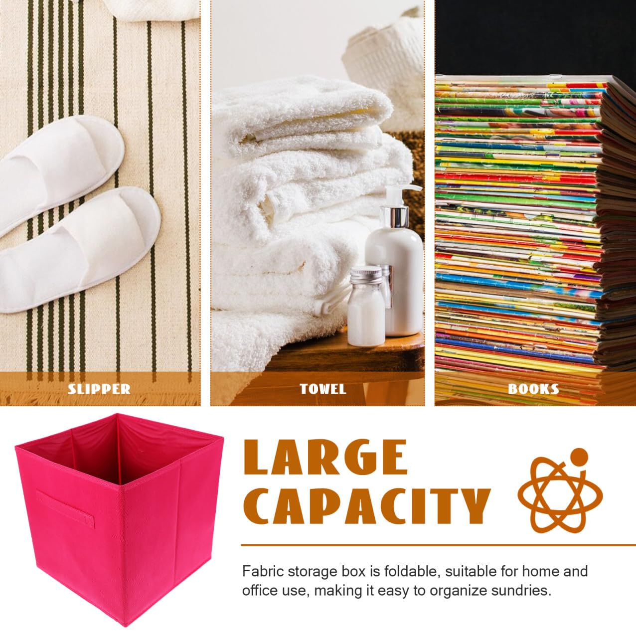 Boîte de Rangement Tissu Cube Pliable 4 Pièces pour Vêtements