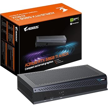 GIGABYTE Aorus RTX 5060 Ti AI Box Graphics Card - 16GB GDDR7, 128bit, PCI-E 5.0, 2572MHz Core Clock, 3 x DP 2.1, 1 x HDMI 2.1