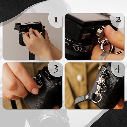 Miniatura 4 de C Coiro Correa de cuero para cámara de una cámara, arnés profesional de cuero individual, correa de hombro, engranaje de liberación rápida DSLRSLR,