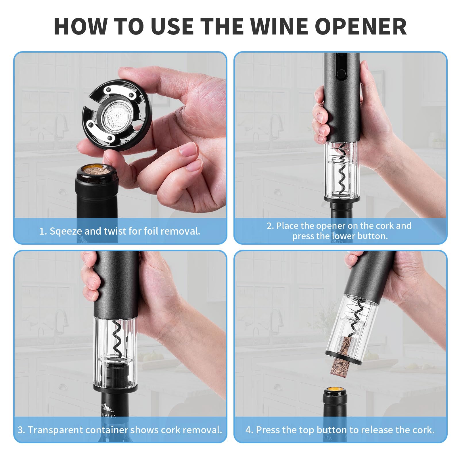 MegaTrend Abridor de vino eléctrico recargable, juego de sacacorchos automático, incluye copa de vino dorada de 2, copa de acero inoxidable, regalo ideal para bodas, cumpleaños, niñas, hombres