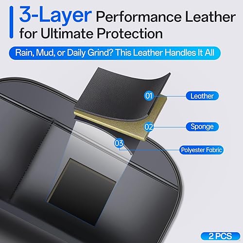 Miniatura 4 de Organizador de cuero para asiento trasero de automóvil, organizadores de automóvil para conductores con gran capacidad, 6 bolsillos de