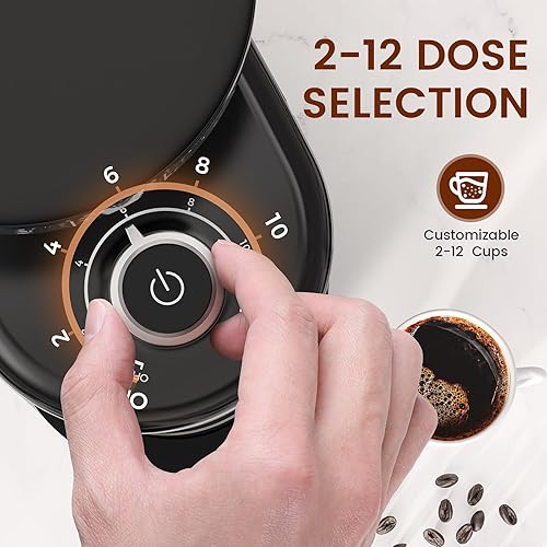 Miniatura 4 de Molinillo de café automático, molinillo eléctrico de un solo toque con 35 ajustes de molienda para goteo, expreso, vertido y coldBrew, selección de
