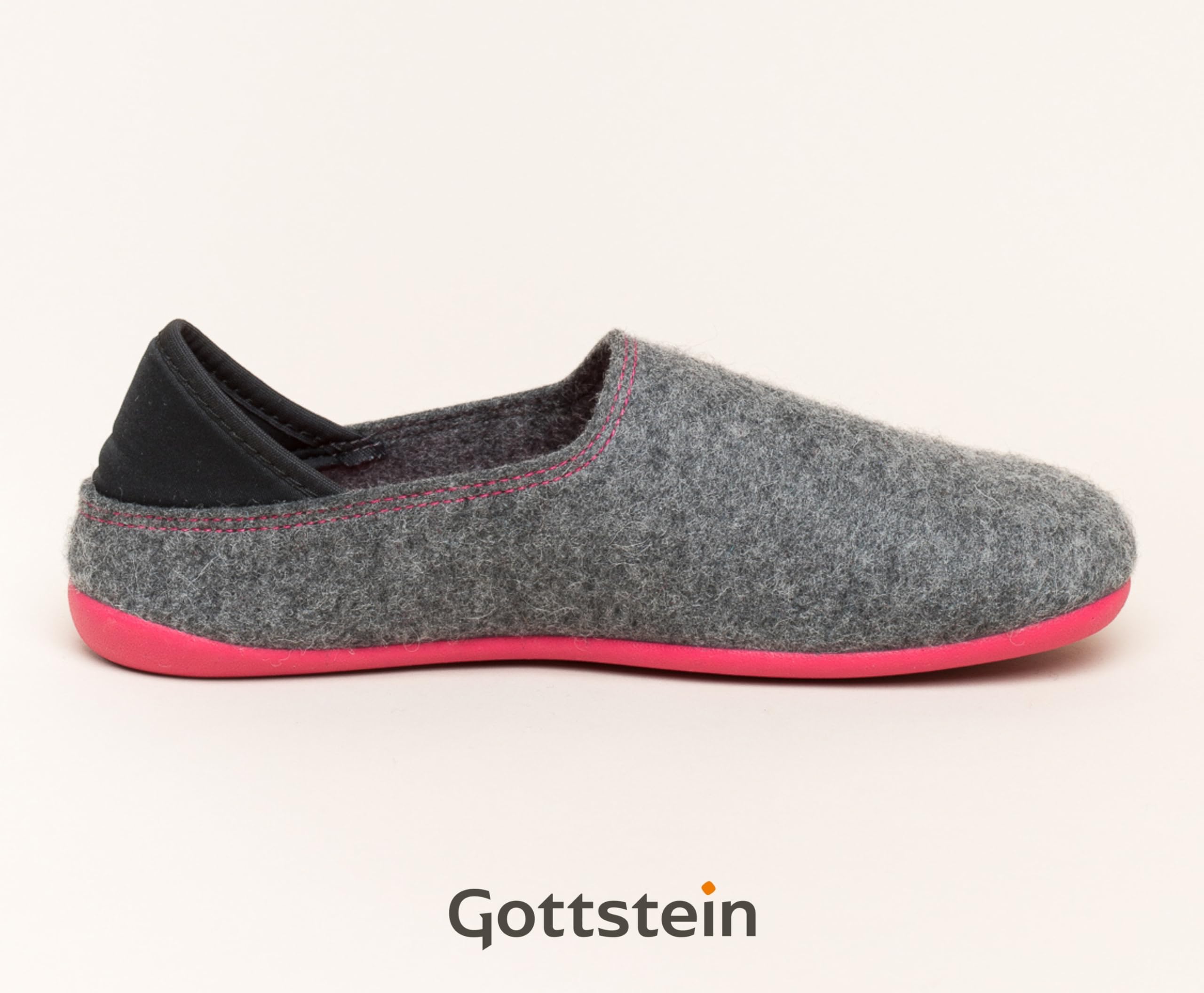 Gottstein Filzpantoffel Wool Slip-on aus Mulesing-freier Schaf-Schurwolle – Handgefertigte Hausschuhe aus Wollfilz für Damen & Herren Größe EU 36-46 – Filzclogs mit rutschfester Gummisohle