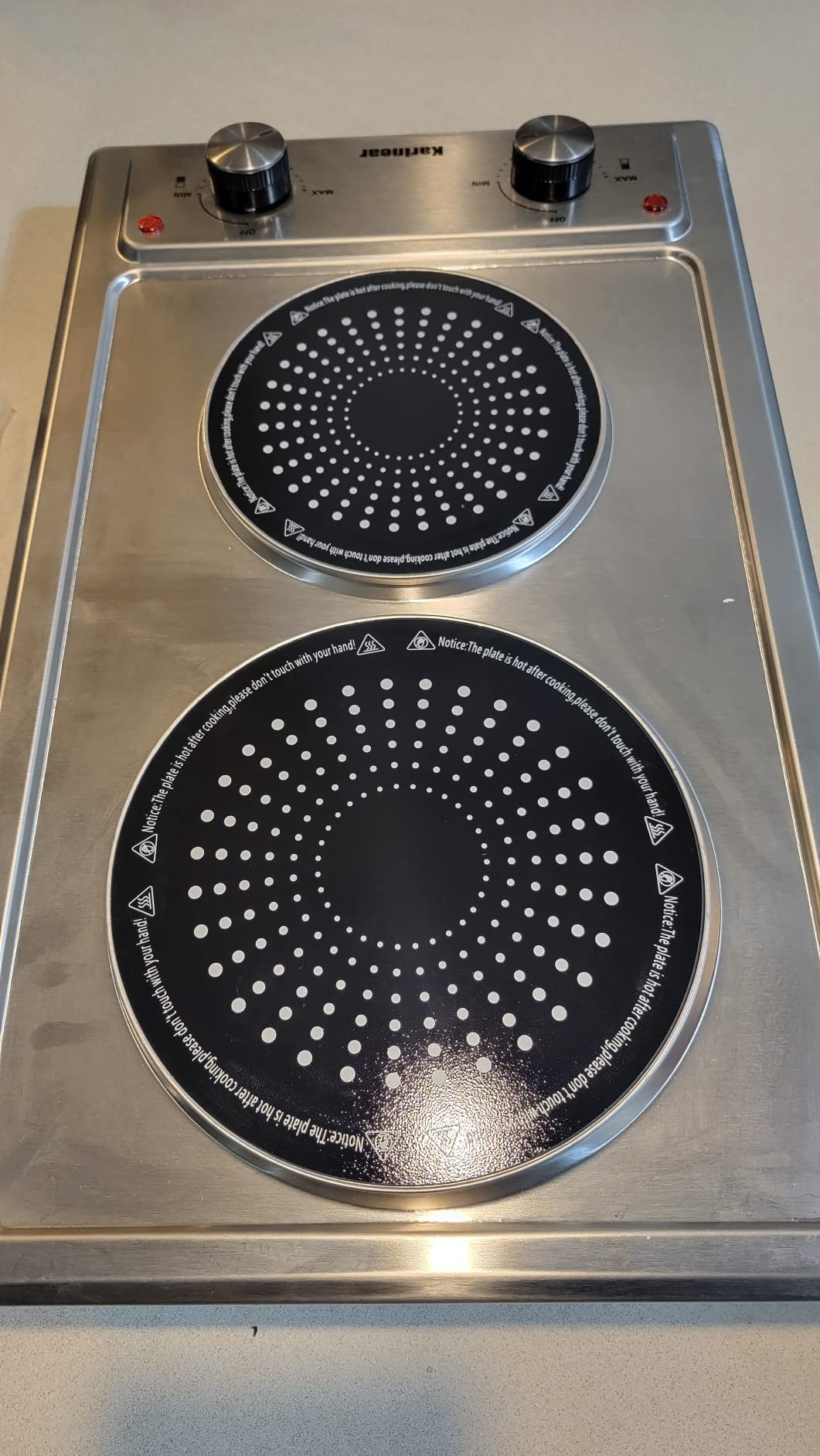 25/mo Finance Karinear Electric Cooktop 110V, 12'' Stainless Steel