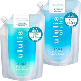 ウルリス シャンプー トリートメント 選べる 単品 セット トラベル 旅行用 (AQUA, 詰め替え2点セット)