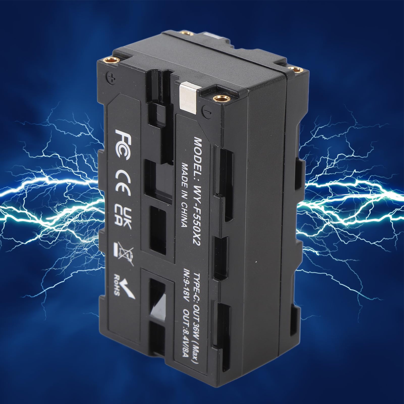 Tangxi Doppelseitige NP-F-Dummy-Batterie mit USB-C-Gleichstromanschluss, LED-Anzeige, Dummy-Batterien, und Drahtlosen Videosendern für die Bildübertragung