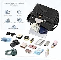 Vista 5 de Bolso cruzado para mujer, multibolsillo, de nailon, impermeable, ligero, casual, bolso de hombro