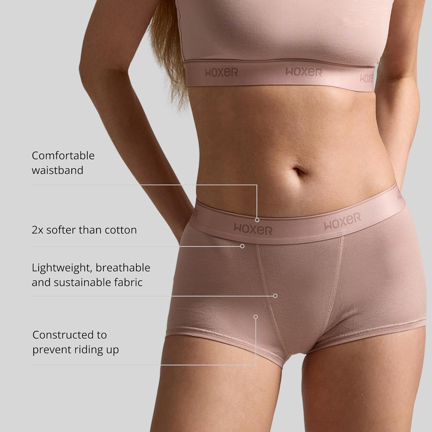 Woxer Womens Boxer Briefs Underwear – Ultra Short Boyshorts Panties, Modal Fabric, Chafe-Free, Boxers for Sleep & Gym - Image 4